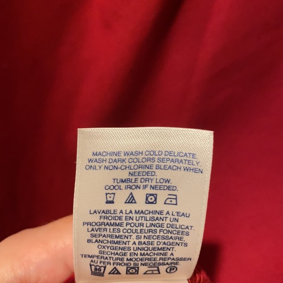 Lands’ End Red Shift Dress Side Pleated size 6 - Picture 12 of 15